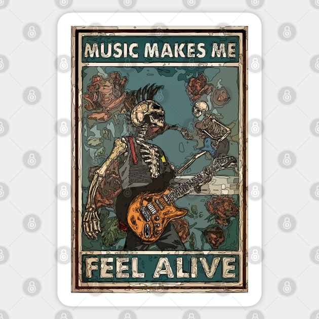 Music Makes Me Feel Alive Sticker by Playful Creatives